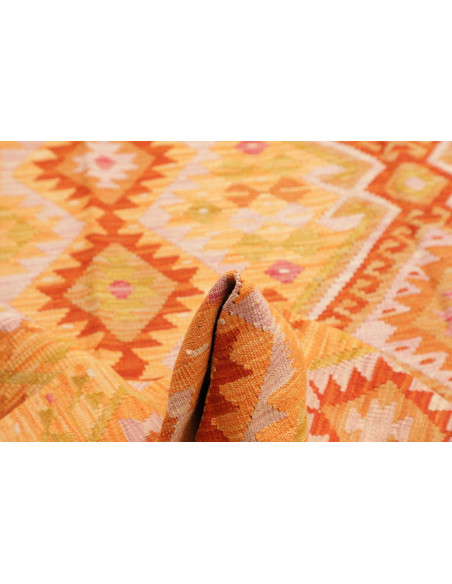 Rug Kilim Afghanistan maroon brown 201x295