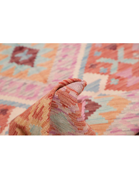 Kilim 148x200 Cm Kilim Afgano. Lana Cardata A Mano (ordito: