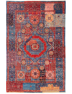 Tappeto Mamlouk Pakistan 117x179 Rosso Blu