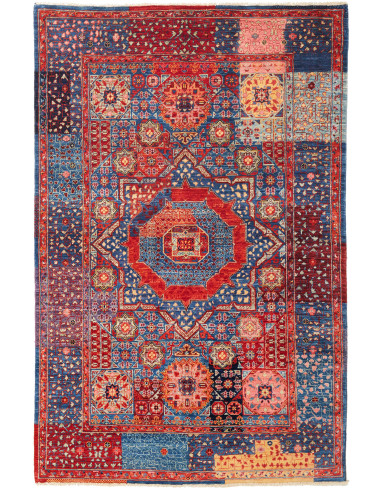 Tappeto Mamlouk Pakistan 117x179 Rosso Blu