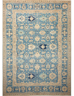 Rug Kazak Fine Pakistan sky blue grey 267x367