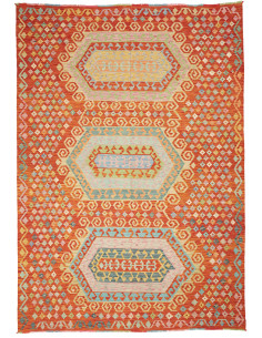 Kilim 203x290 Cm Kilim, Afghanistan, Lana Cardata A Mano