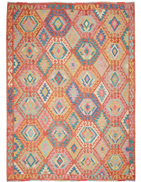 Kilim 207x293 Cm Kilim Afghanistan Lana Cardata A Mano