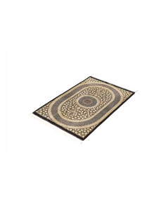 Rug Ghom Silk Persia 61x91 Black Cream 2