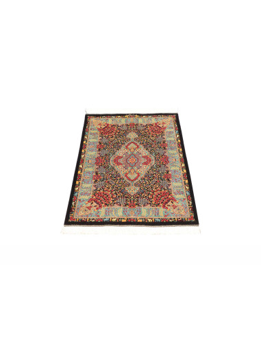 Rug Ghom Silk Persia 61x91 Black Red