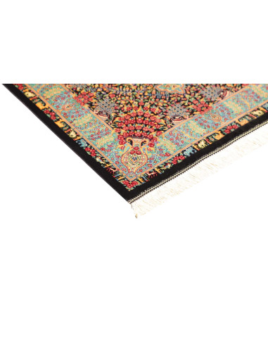 Rug Ghom Silk Persia 61x91 Black Red