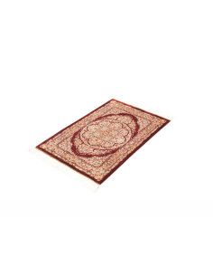 Tappeto Ghom Seta Persia 61x91 Bordeaux Crema 2