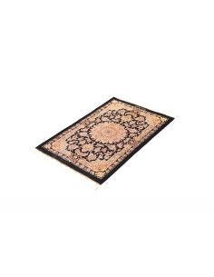 Tappeto Ghom Seta Persia 62x90 Nero Crema 2