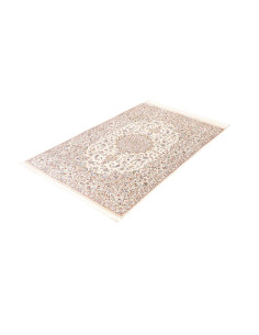 Rug Ghom Silk Persia 99x150 Ivory Blue 2
