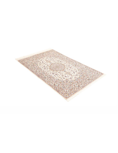Rug Ghom Silk Persia 99x150 Ivory Blue