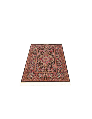 Ghom Seta Persia Medaglione Marrone Rosso...