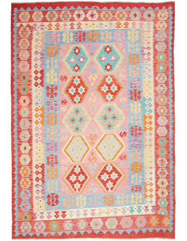 Kilim 202x290 Cm Kilim, Afghanistan, Hand-carded Wool warp:
