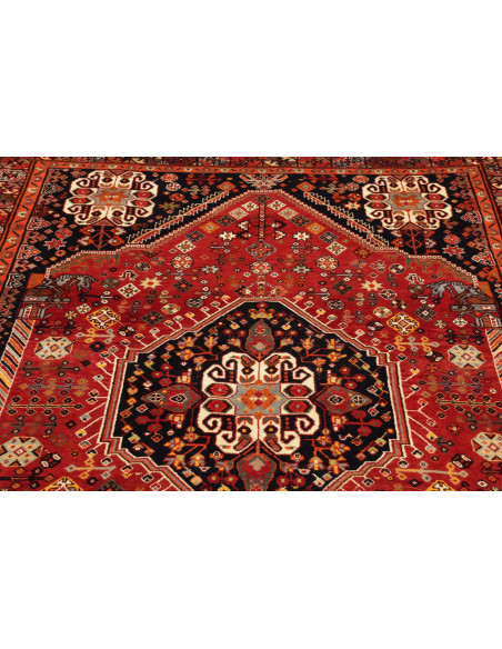158x263 Cm Qashqai, Persia, Lana, Annodato A Mano