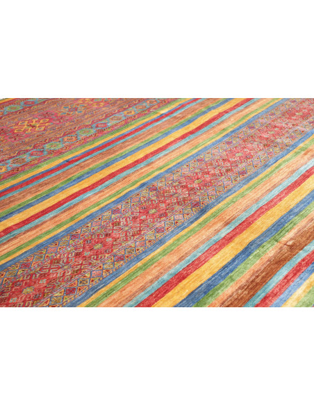 Tappeto Samarkand Pakistan 269x368 Rosso Blu