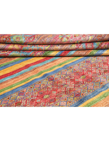 Tappeto Samarkand Pakistan 269x368 Rosso Blu