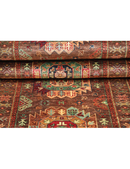 Tappeto Samarkand Pakistan 83x278 Marrone Ruggi