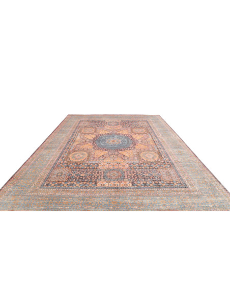 Tappeto Mamlouk Pakistan 276x356 Blu Polveroso