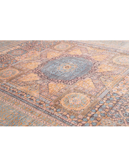 Tappeto Mamlouk Pakistan 276x356 Blu Polveroso