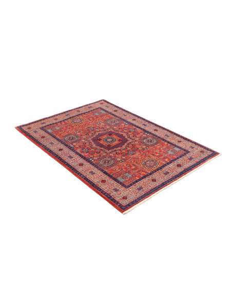 Tappeto Mamlouk Pakistan 103x147 Rosso Blu