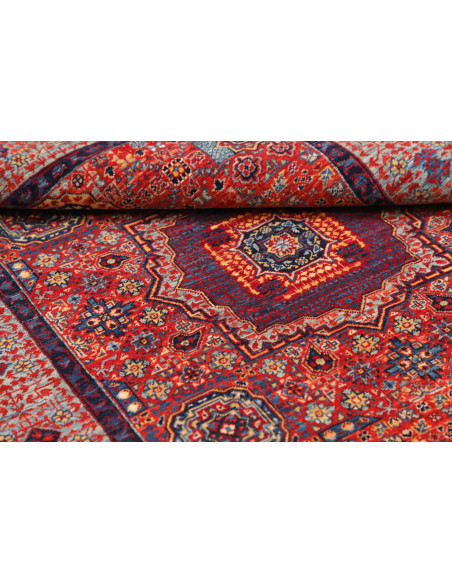 Tappeto Mamlouk Pakistan 103x147 Rosso Blu