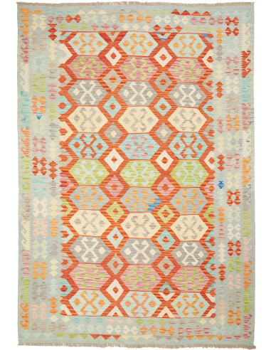 Kilim 201x289 Cm Kilim, Afghanistan, Hand-carded Wool warp:
