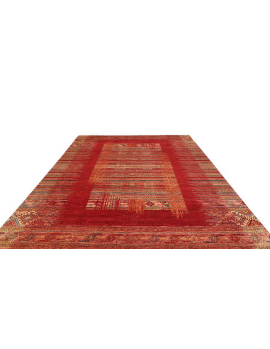 Rug Siva Pakistan 276x360 Terracotta Red Gold
