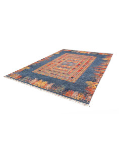 Tappeto Siva Pakistan 250x304 Blu Cobalto Aranc 2