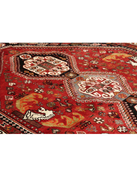 Shiraz 182x270 Cm Shiraz, Persia, Hand-carded Wool warp: