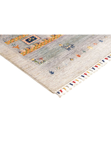Tappeto Siva Pakistan 173x238 Blu-grigio Crema