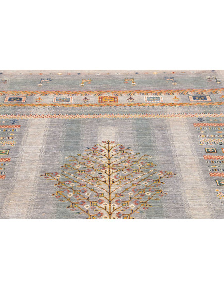 Tappeto Siva Pakistan 173x238 Blu-grigio Crema