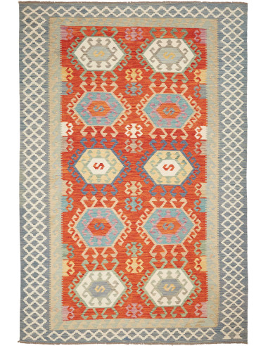 Kilim 206x308 Cm Kilim, Afghanistan, Lana Cardata A Mano