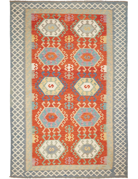 Kilim 206x308 Cm Kilim, Afghanistan, Lana Cardata A Mano