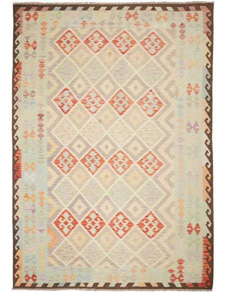 Kilim 211x302 Cm Kilim Afghanistan Lana Cardata A Mano