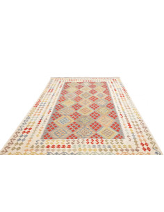 Kilim 207x292 Cm Kilim Afghanistan, Hand-carded Wool (warp: 2