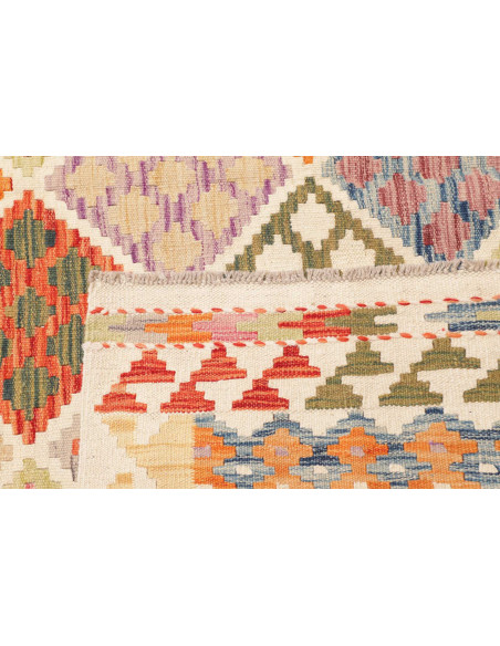 Kilim 203x289 Cm Afghanistan, Lana Cardata A Mano (ordito: