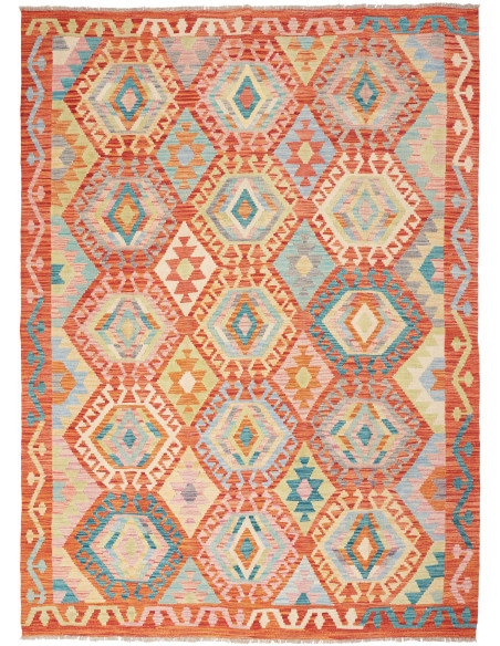 Kilim 174x234 Cm Afghan Kilim, Hand-carded Wool
