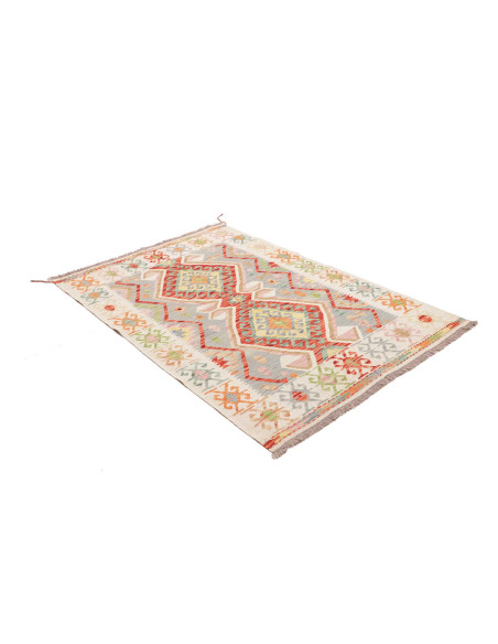 Kilim 122x175 Cm Kilim Afghano In Lana Cardata A Mano
