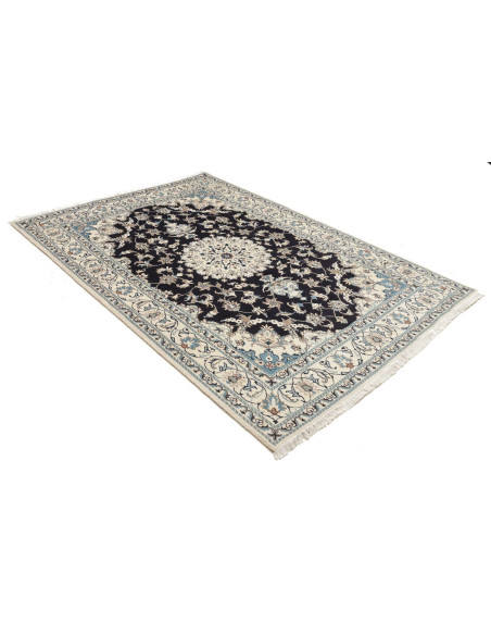 Tappeto Nain Kashmar Persia bianco grigio 165x245