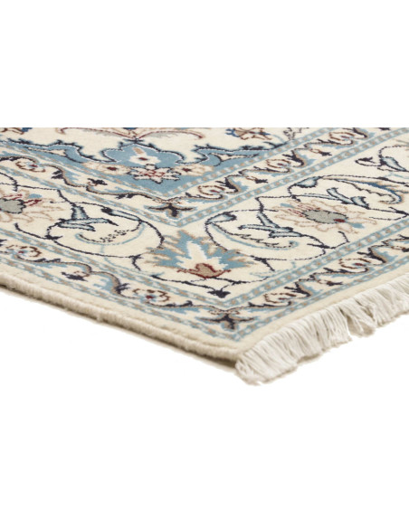 Tappeto Nain Kashmar Persia bianco grigio 165x245