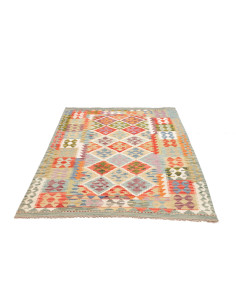 Kilim 131x175 Cm Kilim Afghanistan, Hand-carded Wool, Cotton 2