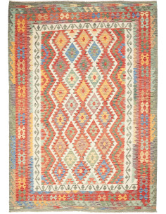 Kilim 210x294 Cm Kilim Afghanistan Lana Cardata A Mano