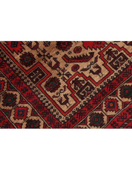 Baluch 96x181 Cm Baluch, Persia, Hand-carded Wool warp: