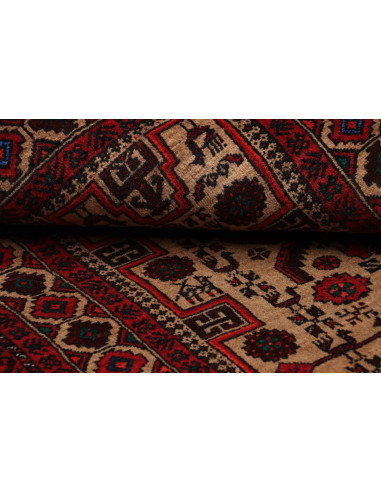 Baluch 96x181 Cm Baluch, Persia, Hand-carded Wool warp: