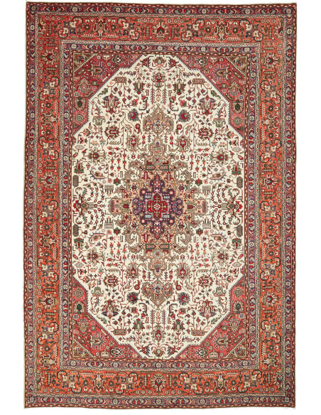 Tabriz 203x302 Cm Tabriz, Persia, Hand-carded Wool warp: