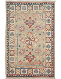 Rug Kazak Afghanistan maroon sky blue 83x125