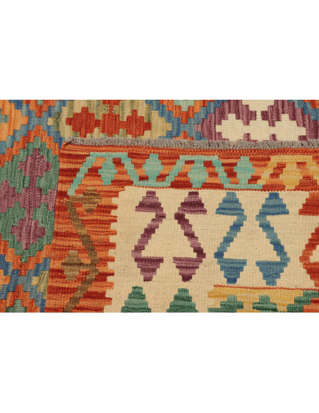 Kilim 201x291 Cm Kilim Afghanistan Lana Cardata A Mano