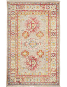 Rug Kazak Afghanistan maroon beige 83x125