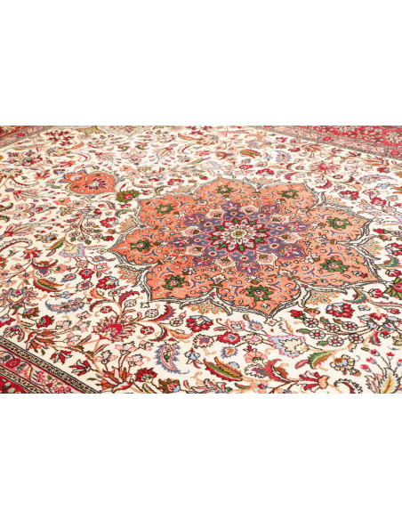 Tabriz 253x344 Cm Tabriz Persia Lana Cardata A Mano Cotone
