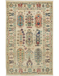 Rug Tribal Pakistan maroon grey 77x122