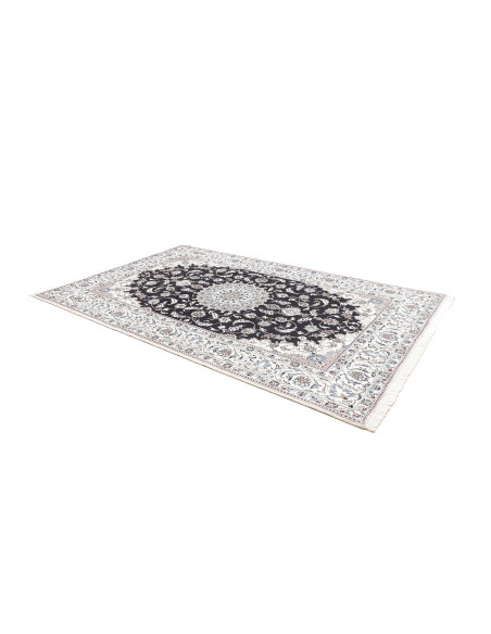 Tappeto Nain Kashmar Persia 198x303 Blu Notte A